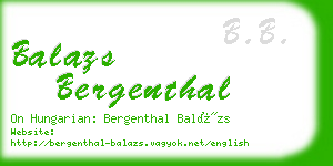 balazs bergenthal business card